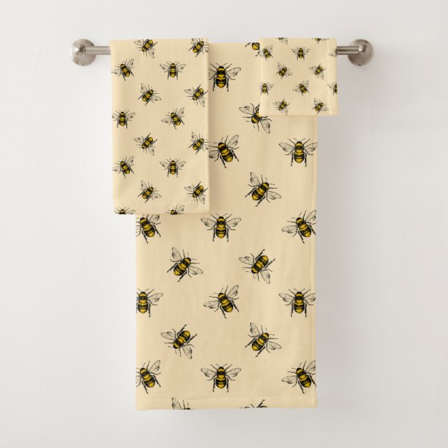 Conjunto De Toalhas Queen Bee Pattern (Insitu)