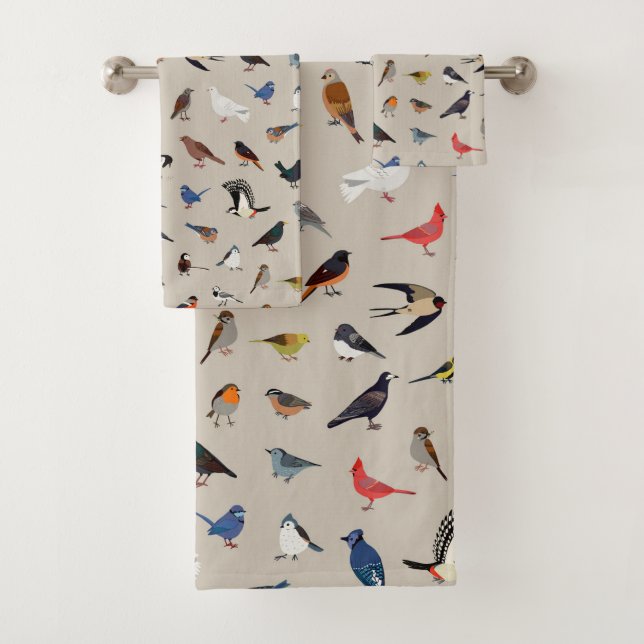 Conjunto De Toalhas Quintais Birds Dois (Insitu)