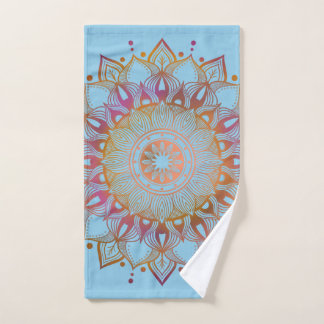 Conjunto De Toalhas Radiant Harmony: Mandala and Floral Towel Set
