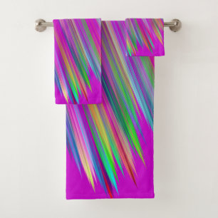 Conjunto De Toalhas Rainbow stripes