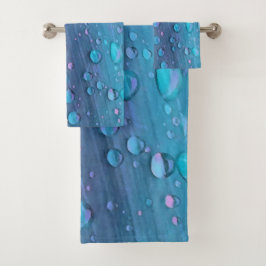 Conjunto De Toalhas Raindrops Fechados, Spacey Blues