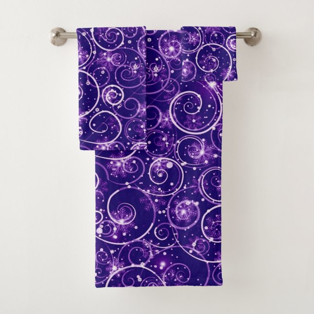 Conjunto De Toalhas Raio de inverno roxo (Insitu)