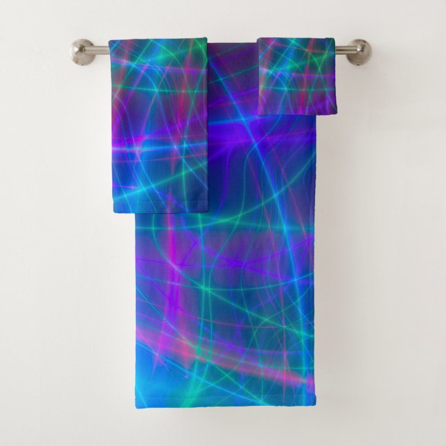 Conjunto De Toalhas Raios multicoloridos brilhantes (Insitu)
