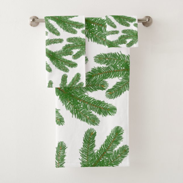 Conjunto De Toalhas Ramais de árvores verdes (Insitu)