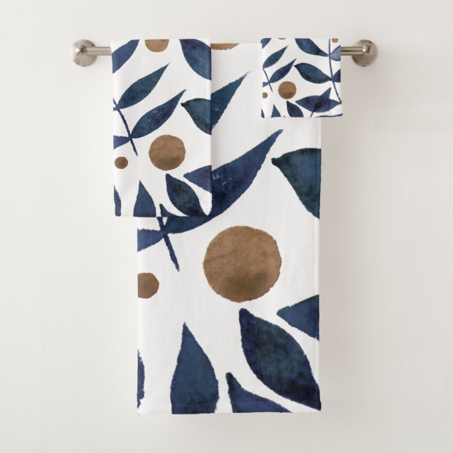 Conjunto De Toalhas Ramais e bagas de aquarelas - índio e feijão (Insitu)