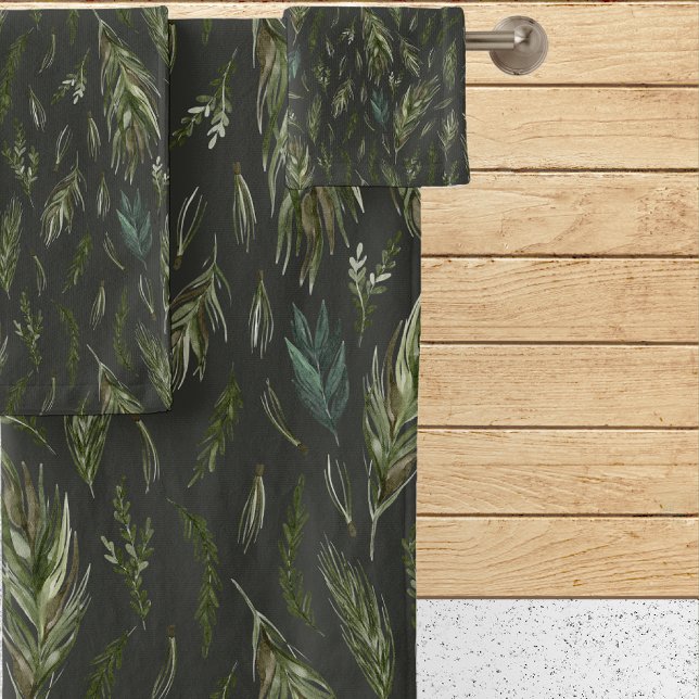 Conjunto De Toalhas Ramos de pinheiro Rustic (Criador carregado)