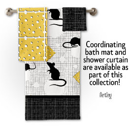 Conjunto De Toalhas Rato-de-açúcar e bolhas de queijo suíças Black Tow