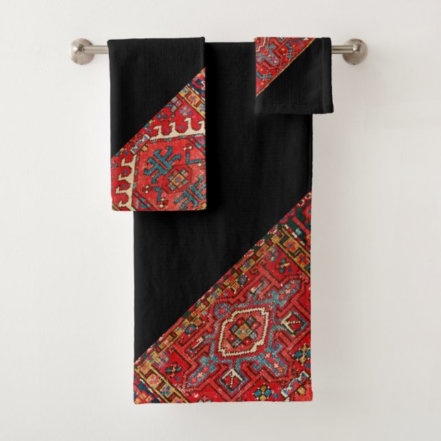 Conjunto De Toalhas Red Antique Oriental Persa (Insitu)