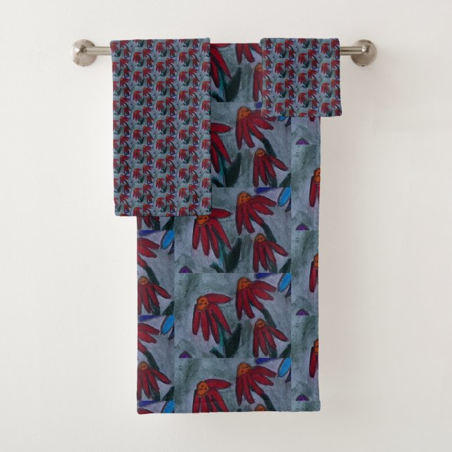 Conjunto De Toalhas Red Daisies (Insitu)