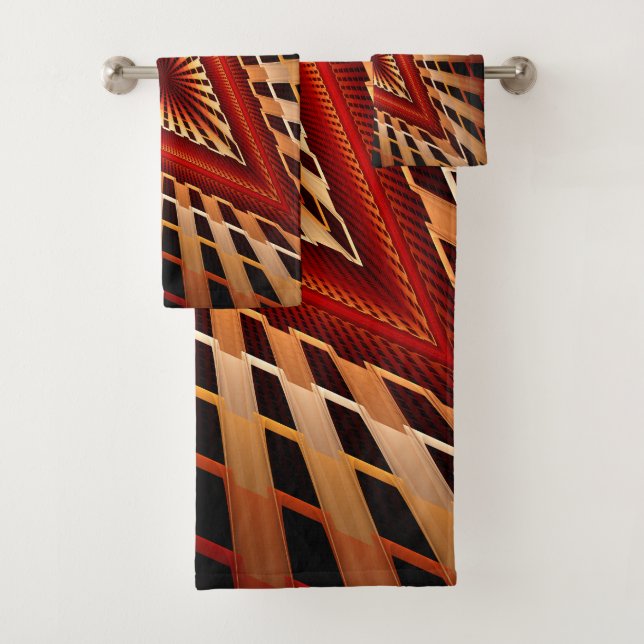 Conjunto De Toalhas Rede Moderna de Fantasia 3D de Design Gráfico Frac (Insitu)