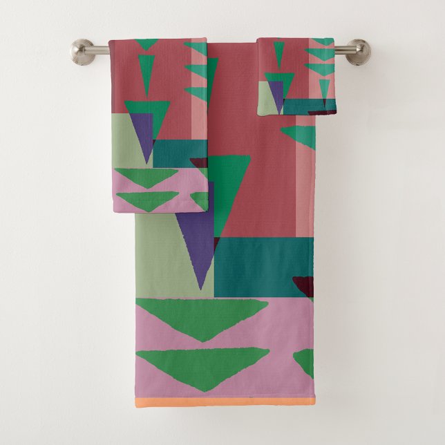 Conjunto De Toalhas Redman4u2 Geometric Graphic Motif Modern Trend  (Criador carregado)