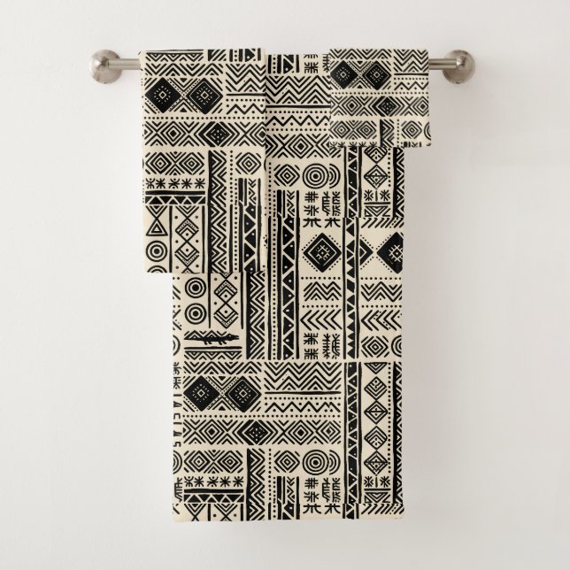 Conjunto De Toalhas Regal Modern Mudcloth Design (Insitu)