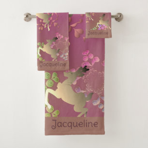 Conjunto De Toalhas Reindeer e Flocos de Neve com Nome