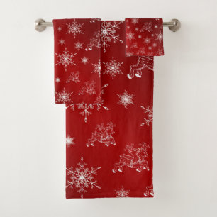 Conjunto De Toalhas rena, estrela, estrelas, floco de neve, Natal