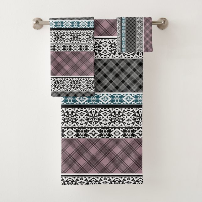 Conjunto De Toalhas Rendimento preto e marrom (Insitu)