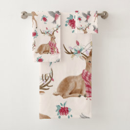 Conjunto De Toalhas Reninhas Adoráveis, Pássaros, Flores