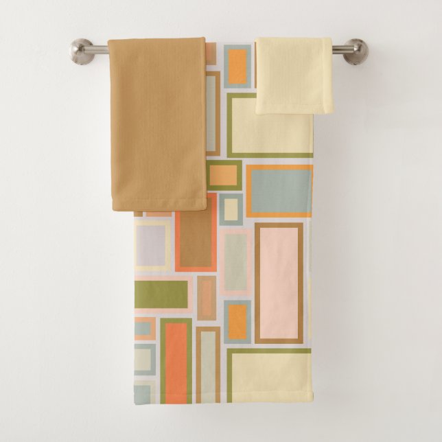 Conjunto De Toalhas Retângulos de Boho (Insitu)