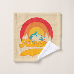 Conjunto De Toalhas Retro Sunset Alaska Juneau Moose 0Montanhas Selvag