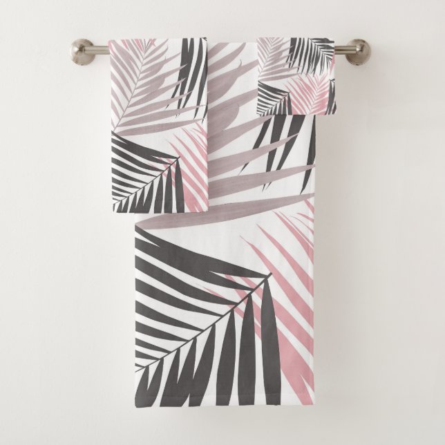 Conjunto De Toalhas Retro Tropical 9 (Beachy Vibes) #palms #decor (Insitu)