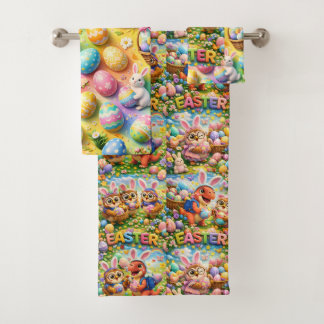 Conjunto De Toalhas rex hoot three-piece bathroom towel set