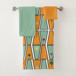 Conjunto De Toalhas Rhombuses with Starbursts 