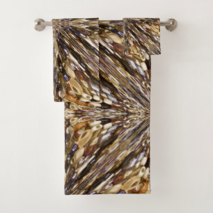 Conjunto De Toalhas Riqueza de Contas de Semente Padrão Abstrato