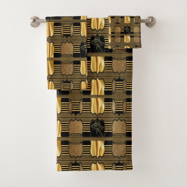 Conjunto De Toalhas Roaring Twenties Art Deco Bath Tool (Insitu)