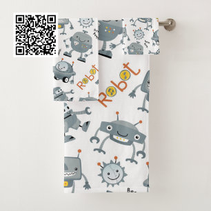 Conjunto De Toalhas Robô Amigável