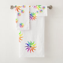 Conjunto de toalhas - Rodas coloridas