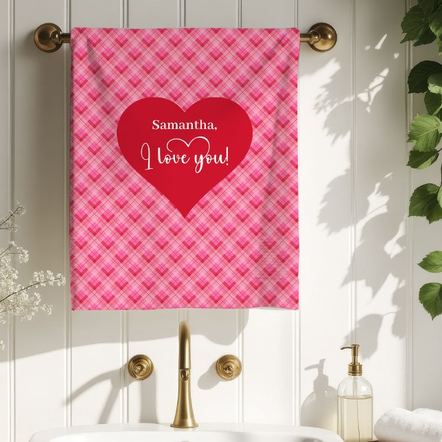 Conjunto De Toalhas Romantic Red Hearts Valentine Bath Towel Boyfriend (Romantic Red Hearts Valentine Bath Towel Boyfriend)