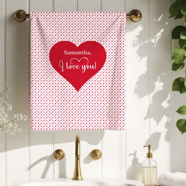Conjunto De Toalhas Romantic Valentine Bath Towel Gift for Wife (Romantic Valentine Bath Towel Gift for Wife)