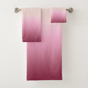 Conjunto De Toalhas Romântica Cor de Rosa e Bonito Sombreado de Creme