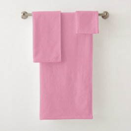 Conjunto De Toalhas Rosa Amaranto (cor sólida)