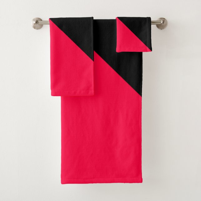 Conjunto De Toalhas Rosa Americana e Cores Pretas (Insitu)