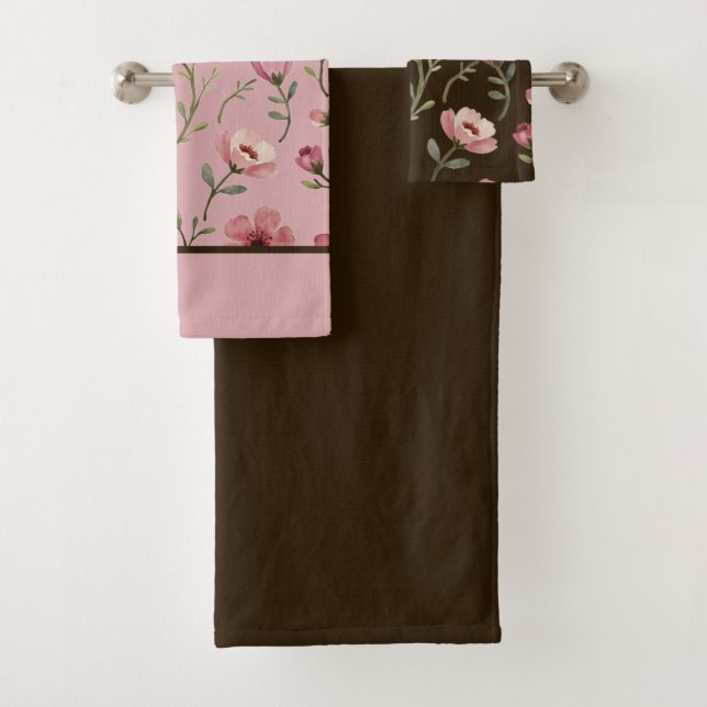 Conjunto De Toalhas Rosa Floral (Insitu)