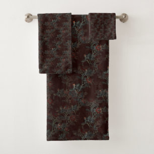 Conjunto de toalhas Rosa gótico escuro