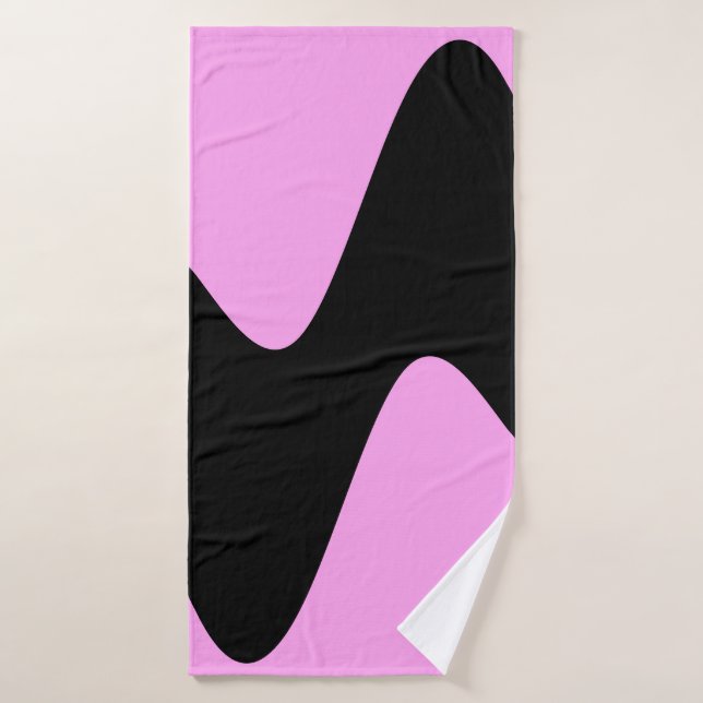 Conjunto De Toalhas Rosa Moderno Rio Preto (Toalha de Banho)