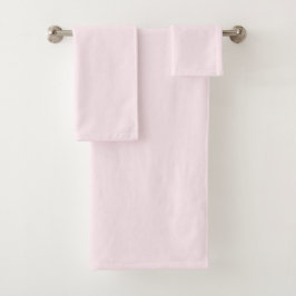 Conjunto De Toalhas Rosa Pálido Suave Cor Sólida Pastel Branco