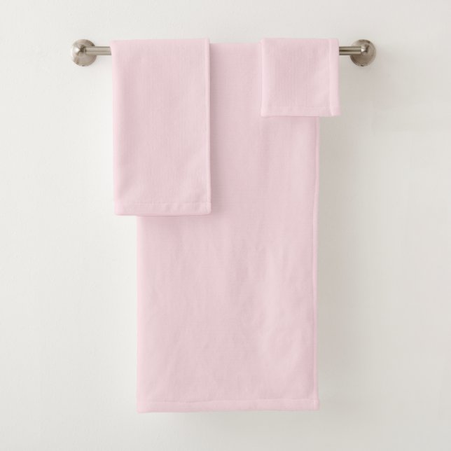Conjunto De Toalhas Rosa Pastel Sólido Cor  (Insitu)