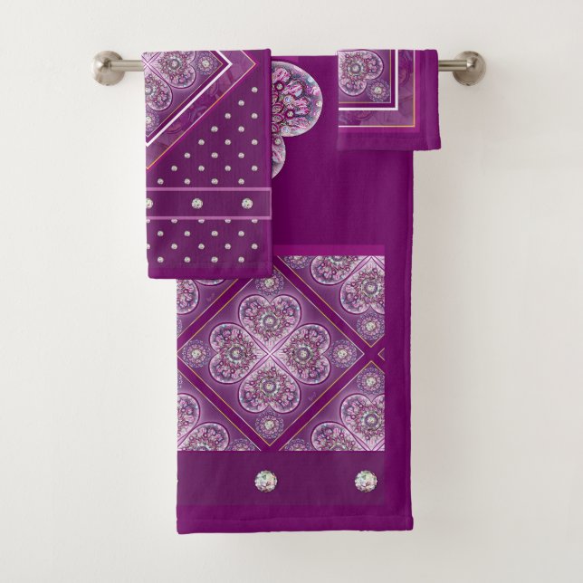 Conjunto De Toalhas Rosace vermelho cardinal (Insitu)