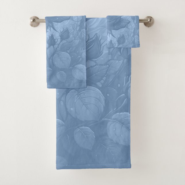 Conjunto De Toalhas Rosas azuis Motif (Insitu)