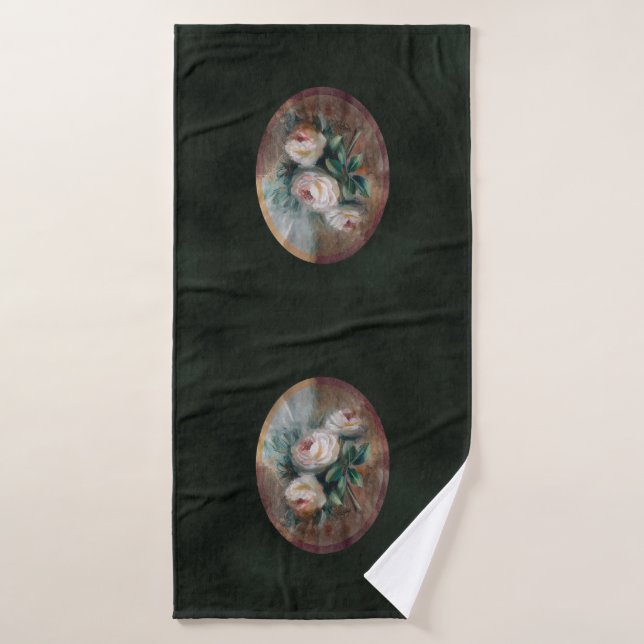 Conjunto De Toalhas Rosas Brancas (Toalha de Banho)