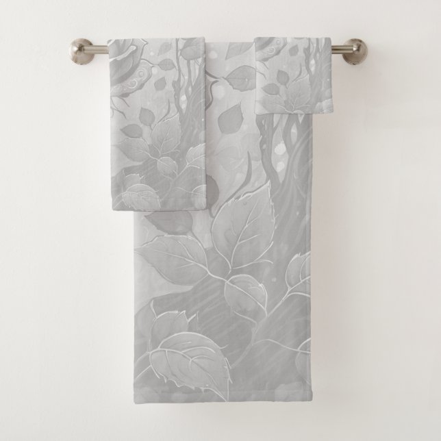 Conjunto De Toalhas Rosas Brancas E Cinzas 2 (Insitu)