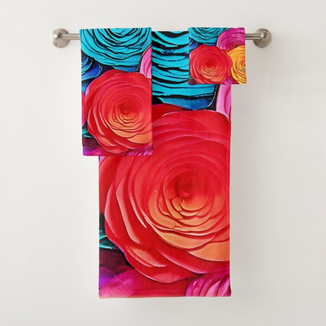 Conjunto De Toalhas Rosas de papel vibrantes (Insitu)