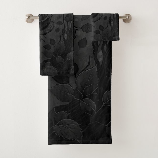 Conjunto De Toalhas Rosas Pretos Motif 2 (Insitu)