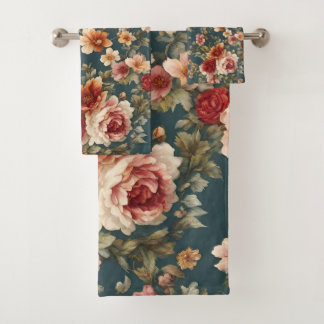 Conjunto De Toalhas Rosas românticas refinados e flores lindas