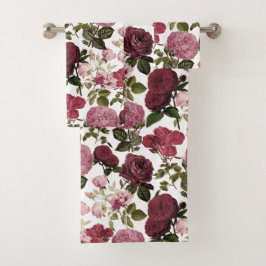 Conjunto De Toalhas Rosas Silvestres