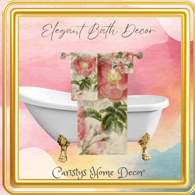 Conjunto De Toalhas Rosas vermelhas (Criador carregado)