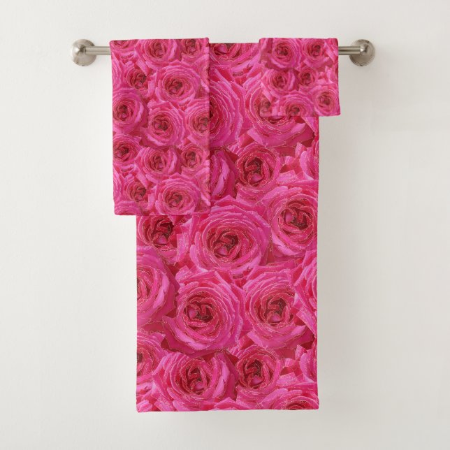 Conjunto De Toalhas Rosas vermelhas, flores, vermelho, amor (Insitu)