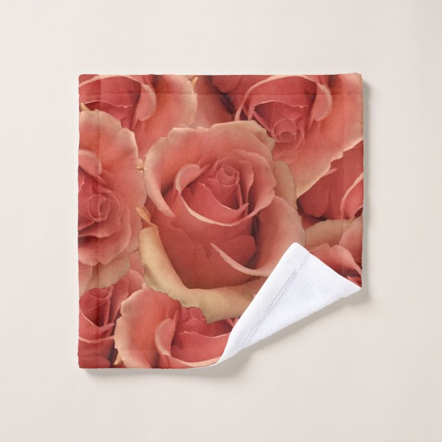 Conjunto De Toalhas Rosas vermelhas persas (Pano de lavar)